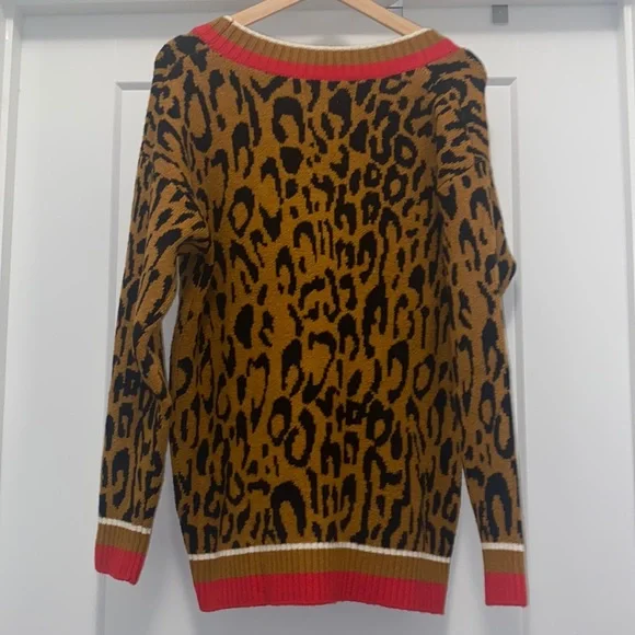 NWT! Target Kahlana Barfield Brown Leopard Print Cardigan - Size 3X - Picture 3 of 5